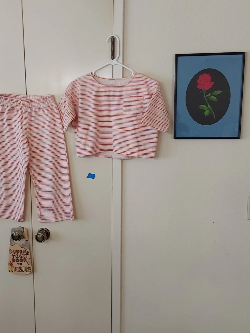 Kids Pink Striped Pajama Set - Cozy Two-Piece Sleepwear